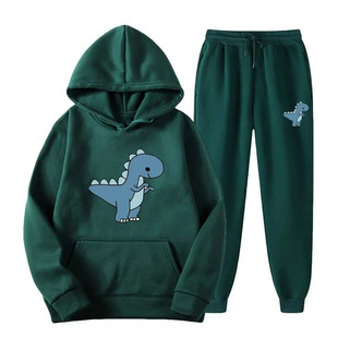 Foreign trade printed hoodie suit men's and women's fashion casual sweater autumn and winter fleece-lined sports suit Halloween European and American