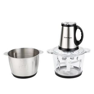 Foreign trade export household 2 in 1 double cup meat grinder stainless steel cup glass 3 speed head English European gauge