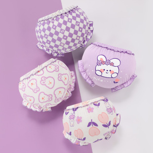 Girls' Underwear Cotton Children's Triangle Shorts Little Girl's Cotton 100% Bread Pants Shorts Baby Girls' Underpants