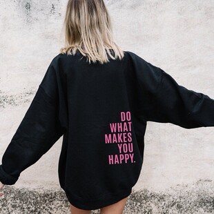 European Size Shoulder Sleeve Women's Foreign Trade New Letter Pattern Vintage Printed Top Pullover Loose Hooded