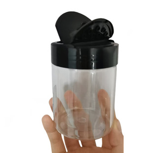Plastic bottle manufacturers 200ml pet square plastic seasoning bottle kitchen seasoning jar glitter glitter powder bottle