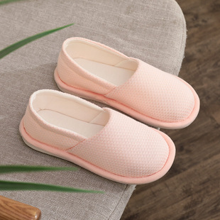 Spring, summer and autumn thin moon shoes bow cotton slippers women's non-slip waterproof soft bottom pregnant women's postpartum heel Xu Ping