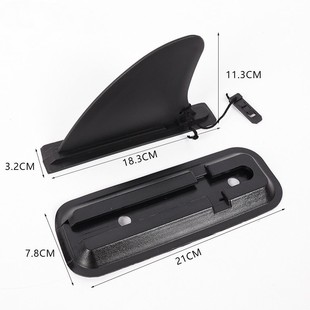 Cross-border inflatable kayak paddle board tail rudder 4 inch large rudder buckle type water diverting rudder balance fin shallow water plate tail fin