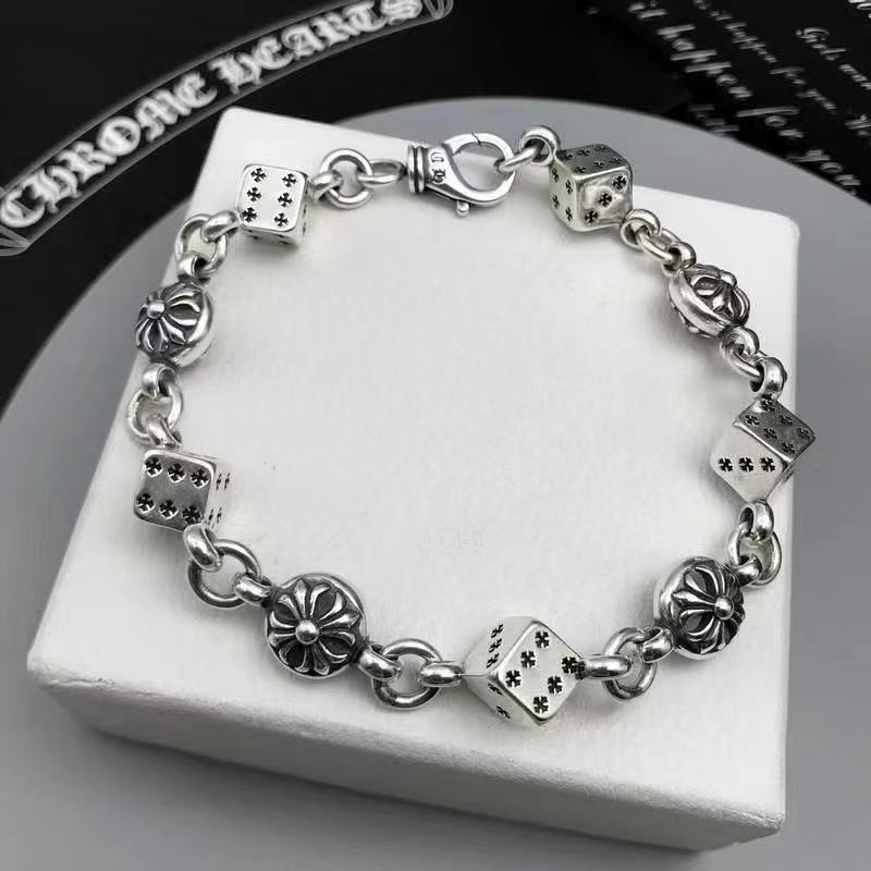 Aggressive Cross Bracelet Men's Trendy European and American Retro Bracelet Thick