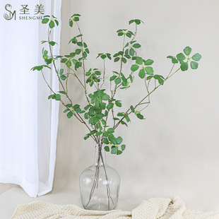Artificial Guanyin Lotus Leaf Chinese Zen Rattan Green Planting Artificial Flower Simple Artificial Plant Flower Bundle Indoor Dried Flower Decoration