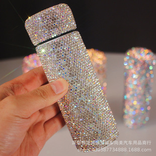 Cross-border Car Cup High-end Thermos Cup Men's and Women's Stainless Steel Portable Water Cup Light Luxury Diamond Mini Pocket Cup