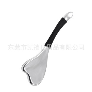 New design stainless steel heart-shaped ice hockey face beauty ice cream ball beauty ice cream massage ice spoon