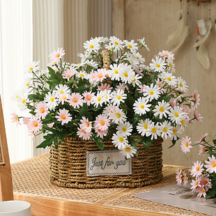 Fresh chamomile Daisy artificial flower silk flower living room home decoration bouquet ornaments fake flower photo props