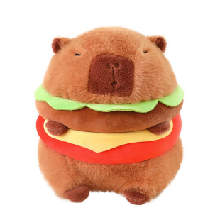 Hamburg Capybara Doll Children's Plush Toy Rag Doll Doll Sofa Living Room Ornaments Sleeping Rag Doll Gift