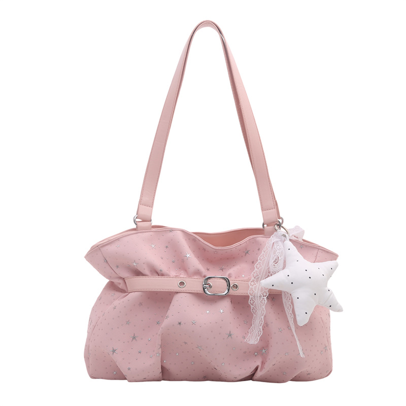 2026 Summer New Style Star Polka Dot Bow Underarm Bag, Fashionable Women's Commuter Tote Bag