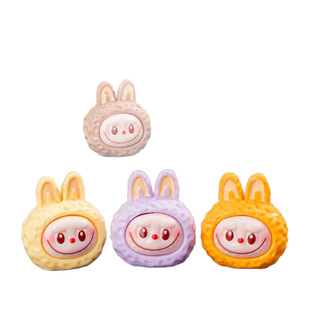 Cute Labu Cute Jewelry Pendant Cartoon Stereo Cream Resin DIY Keychain Pendant Blind Generation Pair