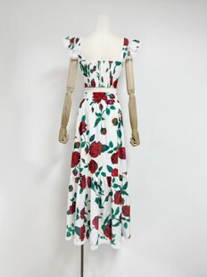 2025 Summer New European and American Amazon Cross-border Bohemian Fashion Printed Casual Holiday Dress suit