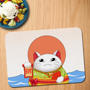 [Factory Clearance] Anti-scald Placemat Waterproof, Oil-proof and Heat-insulating Children's Leather Table Mat Student Dinner Plate in stock