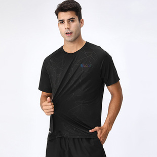 Brand T-shirt Wholesale Quick-drying Clothes Stretch Sports Short Sleeve Men's Summer Loose Quick-drying Running Fitness Casual Top