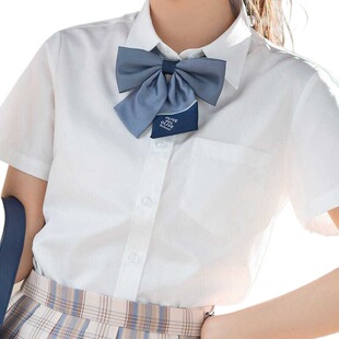 2024 New Summer JK Uniform Short Sleeve Shirt College Style Soft Girl Square Collar Top Class Clothes Shirt Women
