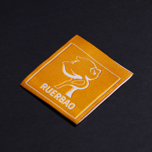 Factory clothing collar label New woven Hot Melt Adhesive high-end woven label clothes trademark high density cloth label bag washing label