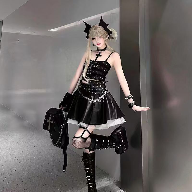 Krulu Hairpin Gothic Loli Queen Headwear Cosplay Little Devil Wings Dark Style