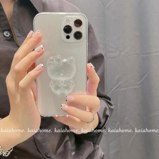 Подходит для iPhone12Pro Apple 11 Drop Glite Glitter Phone Shell Cute 7 Cat ins XR/8P Прозрачный
