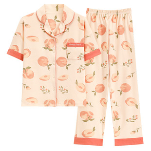 200kg plus size Summer Women's Cotton Pajamas Short-sleeved Pants with Chest Pad for Summer Women's Home Wear suit
