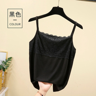 Modal Lace Camisole Women's Summer Sleeveless All-match Large Size Slim-fit Student Inner Base Shirt Women's Top Thin