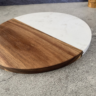 Деревянная разделочная доска Amazon Acacia Мраморная Бытовая круглая разделочная доска из цельного дерева Разделочная доска для шитья Сырный стейк Хлебная доска