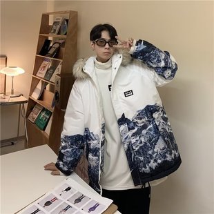 2022 Новый зимний хлопчатобумажный костюм хлопчатобумажный костюм для мальчиков утолщение теплой хлебной одежды