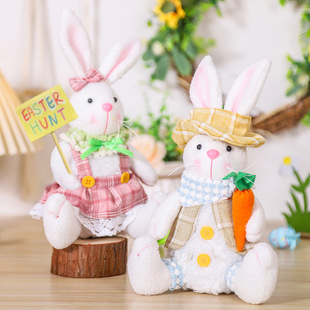 Mingguan Cross-border New Easter Bunny Doll Holiday Party Cute Doll Decoration Creative Scene Props