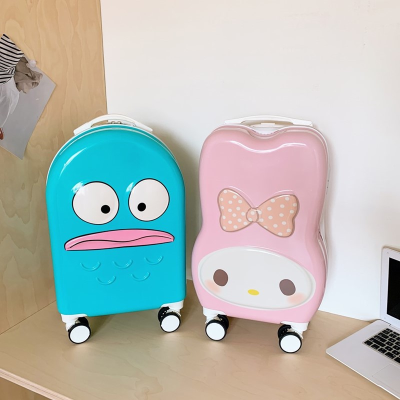 Children's Suitcase, Cute Cartoon Trolley Case, Kuromi Universal Wheel Carry-On Suitcase, 20inch My Melody Travel Suitcase