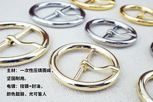 Small bag ring button round needle Japanese pin buckle accessories handmade DIY metal belt buckle gold