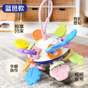 Baby Manhattan ball 0-1 years old baby educational atomic ball molar soft glue hand-held rattle ball soothing toy