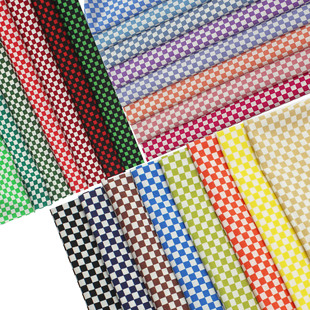 100D four-sided stretch small plaid printing 0.5cm chessboard plaid chiffon printed cloth clothing crafts toy fabric