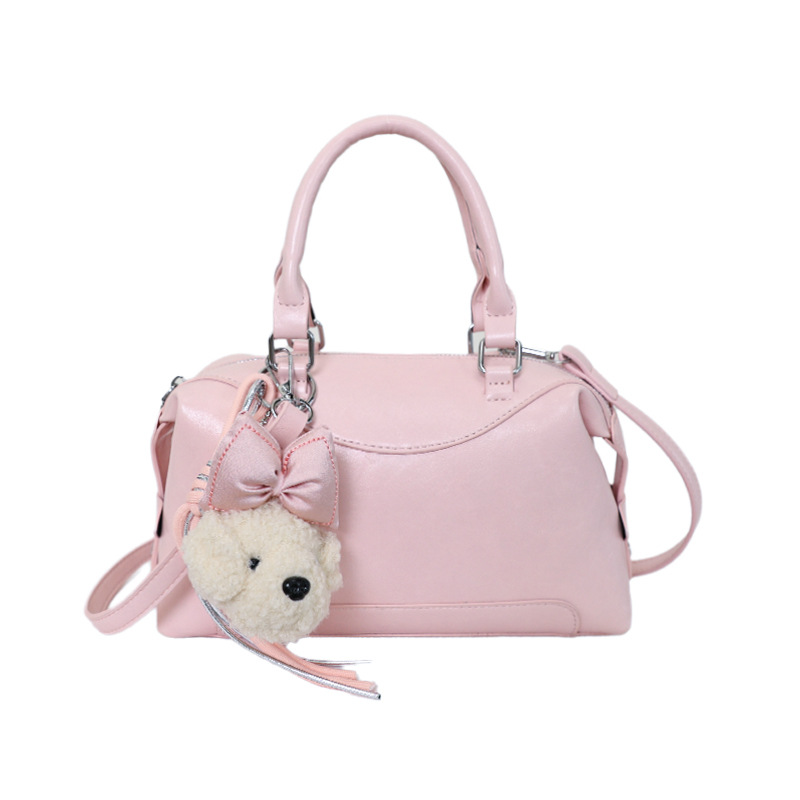 Fashionable Large-Capacity Boston Bag for Women 2026 Summer New Casual Korean Style Shoulder Handbag Commuter Pillow Bag
