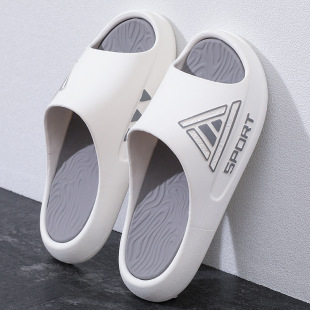Men's Sports Slippers Summer Thick Sole Dung Feeling Outer Wear Non-Slip Household Bathroom Men's Slippers