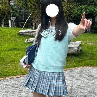 College-style Thin JK Uniform Vest Pullover Sweater Sleeveless Vest Japanese Solid Color All-match Top Knitted Sweater