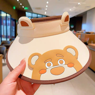 Children's Sunscreen Hat Women's Summer Empty Top UV Protection Baby's Sun Hat Breathable Girl's Cartoon Sun Hat Women