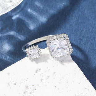 Cross-border 925 Sterling Silver Ring Women's Color-free Niche High-end Light Luxury Finger Ring Fashion All-match Open Finger Ring