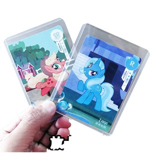 Pony Poly жесткий чехол для карточек с двухсторонней пленкой для защиты карточных зажимов для карточек b8 горизонтальная версия Gu Card Pvc жесткий резиновый чехол ins