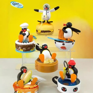 Pingu Penguin Family Fun Scene Series Gashapon Trendy Blind Box Classic Retro Animation Wholesale Gifts
