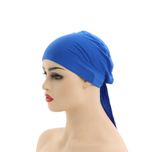 Cross-border modal back tie rope pirate hat Amazon high elastic hair care headband scarf scarf base cap wholesale