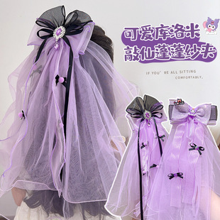 Kroomi Children's Bow Headwear Headwear Super Fairy Girl's Mesh Hairpin Little Girl Princess Hairpin Hair Accessories New