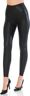 Fashionable all-match slim-fit PU leather pants European and American autumn new women's outer wear high waist leggings slim elastic PU skinny pants