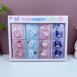 New Cartoon Sanrio Lock Rubber Metal Lock Luggage Mini Lock Student Journal Lock Stationery Lock