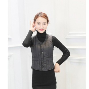 Middle-aged and elderly cotton-padded vest autumn and winter mom wear women's slim warm clothes factory direct supply large quantity Congyou