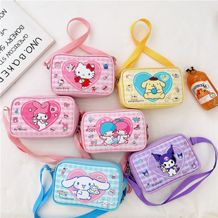 Cartoon Children's Crossbody Shoulder Bag Cute Gemini Pacha Dog PU Waterproof Large Capacity Storage Small Square Bag Backpack