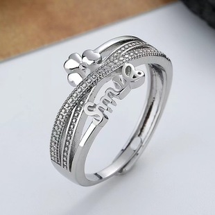 New European and American fashion personality Joker rotating ring female smart design multi-circle cross finger ring wholesale