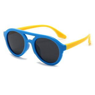 New children's double beam frame glasses frame for boys and girls baby comfortable anti-blue light radiation anti-fatigue children's glasses