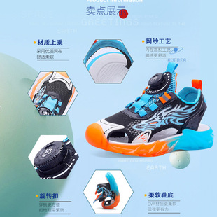 Boys Sandals 2025 New Summer Children's Beach Shoes Non-slip Wear-resistant Middle and Big Children's Sports Fashion Casual Sandals