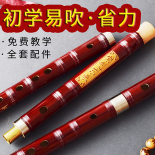 Bitter bamboo flute adult beginner zero foundation two horizontal flute ancient style adult children students introduction self-taught musical instruments
