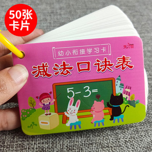 Young Cohesive Learning Card Primary School Students' Chinese Mathematics English Card Children's Enlightenment Sinology Di Zi Gui San Zi Jing