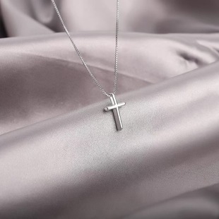 S925 Серебряный Крест Ожерелье Женская корейская версия темпераментной перекрестной ключицы Сладкая минималистская мода ожерелье украшения